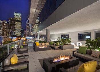 Fireplace Sitting Area at 640 North Wells, Illinois